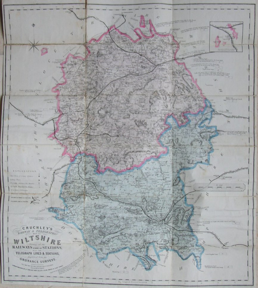 Map of Wiltshire - Cary-Cruchley